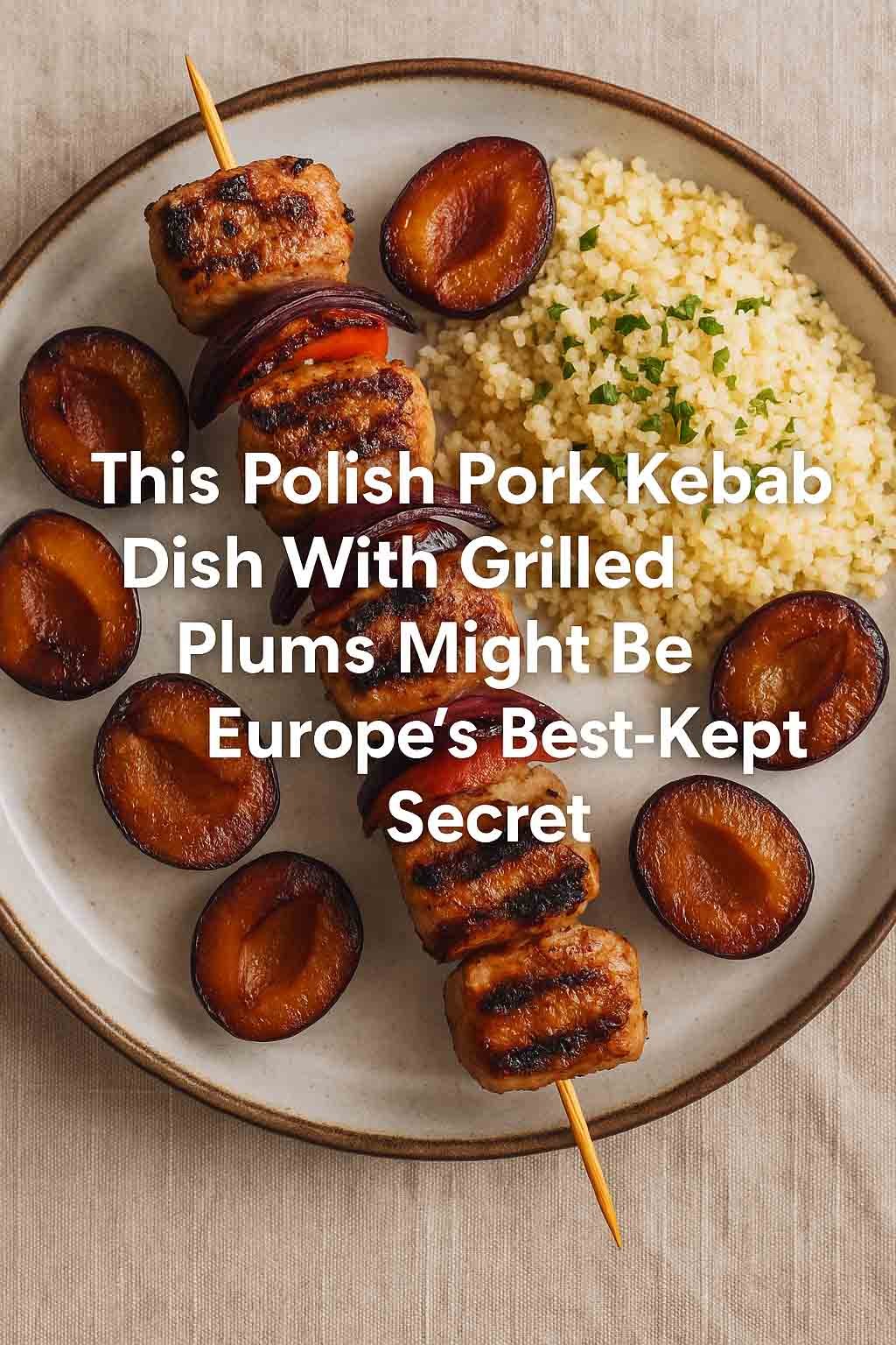 This Polish Pork Kebab Dish With Grilled Plums Might Be Europe’s Best-Kept Secret
