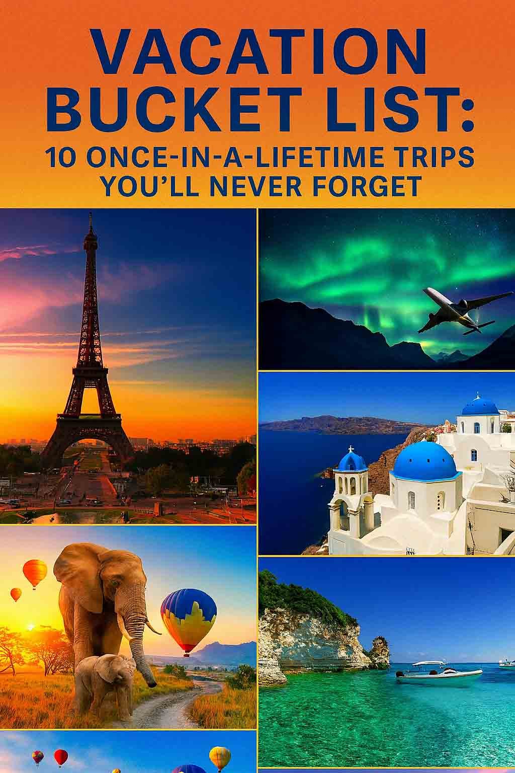 Vacation Bucket List: The Top 10 Trips of a Lifetime You Should Take